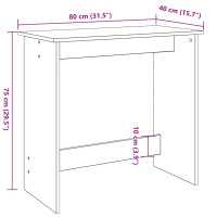 Produktbild för Skrivbord svart 80x40x75 cm konstruerat trä