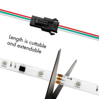 Produktbild för Smart Digital RGB-LED-strip adressbar 400 lm 5m LED WiFi Tuya