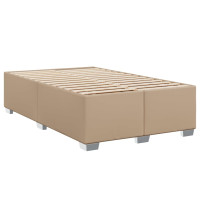 Produktbild för Ramsäng med bäddmadrass cappuccino 120x200 cm konstläder