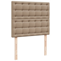 Produktbild för Ramsäng med bäddmadrass cappuccino 120x200 cm konstläder