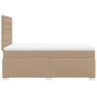 Produktbild för Ramsäng med bäddmadrass cappuccino 120x200 cm konstläder