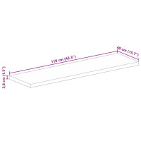 Produktbild för Bordsskiva 110x40x3,8 cm rektangulär massiv akacia