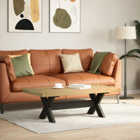 Produktbild för Soffbord NOAIN X-formade ben 120x60x40 cm massiv furu