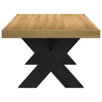 Produktbild för Soffbord NOAIN X-formade ben 120x60x40 cm massiv furu
