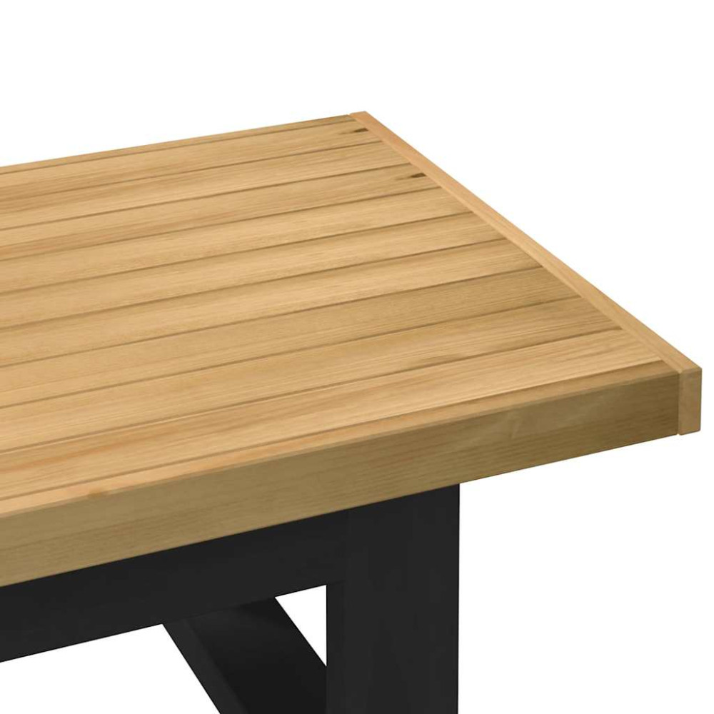 Produktbild för Soffbord NOAIN U-formade ben 120x60x40 cm massiv furu