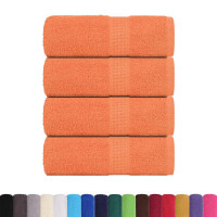 Produktbild för Gästhanddukar 4 st orange 30x50 cm 360 gsm 100% bomull