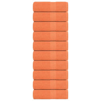 Produktbild för Gästhanddukar 10 st orange 30x50 cm 360 gsm 100% bomull