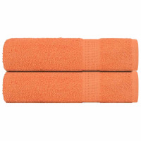 Produktbild för Handdukar 2 st orange 50x100 cm 360 gsm 100% bomull