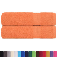 Produktbild för Handdukar 2 st orange 50x100 cm 360 gsm 100% bomull