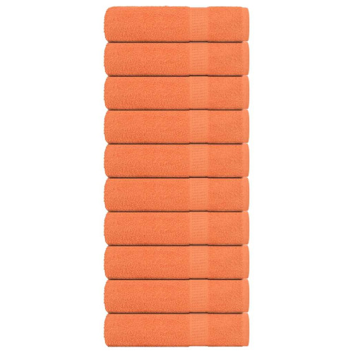 vidaXL Handdukar 10 st orange 50x100 cm 360 gsm 100% bomull