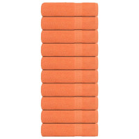 Produktbild för Duschhanddukar 10 st orange 70x140 cm 360 gsm 100% bomull