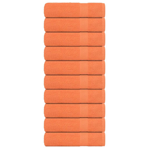 vidaXL Duschhanddukar 10 st orange 70x140 cm 360 gsm 100% bomull