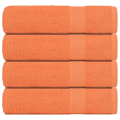 vidaXL Badlakan 4 st orange 100x150 cm 360 gsm 100% bomull