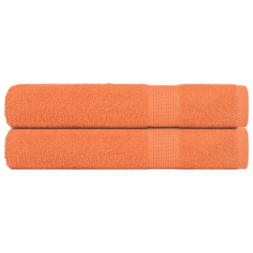 vidaXL Bastuhanddukar 2 st orange 80x200 cm 360 gsm 100% bomull