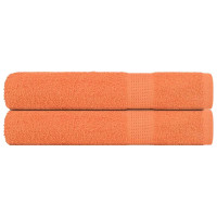 Produktbild för Handdukar 2 st orange 100x200 cm 360 gsm 100% bomull