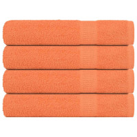 Produktbild för Handdukar 4 st orange 100x200 cm 360 gsm 100% bomull