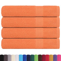 Produktbild för Handdukar 4 st orange 100x200 cm 360 gsm 100% bomull