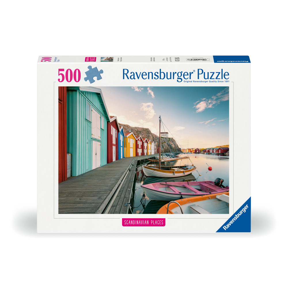 Produktbild för Pussel Boathouse in Smögen, Sweden 500p