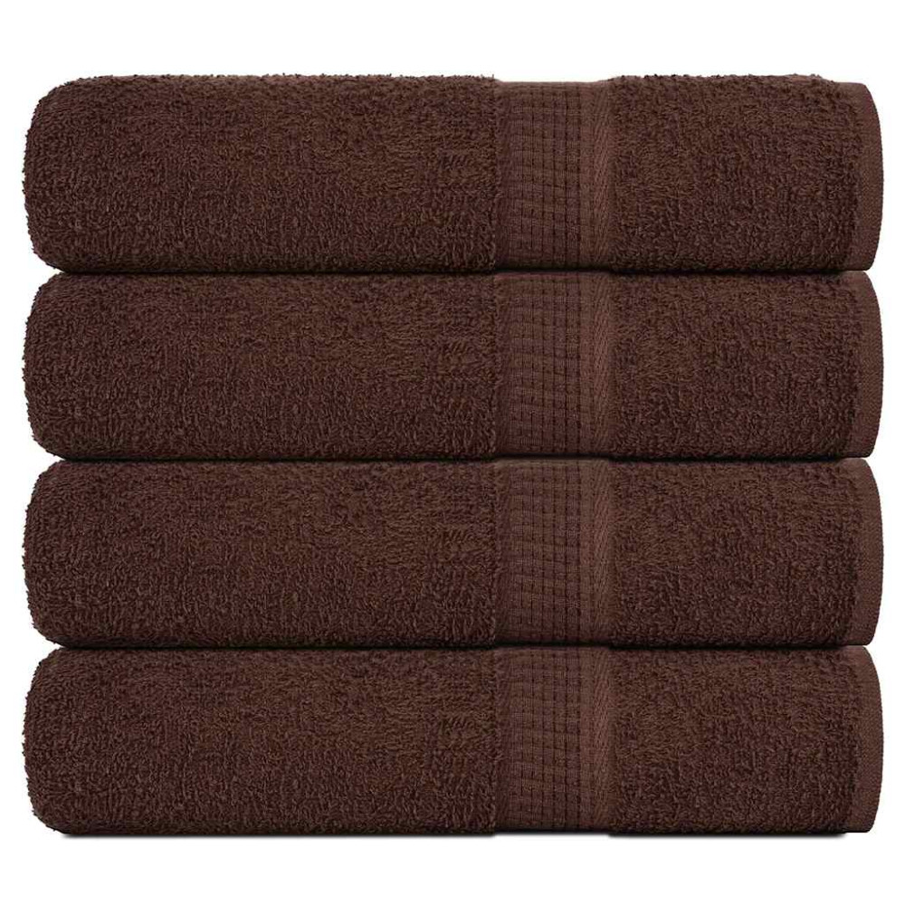 Produktbild för Handdukar FROGN 4 st brun 50x100 cm 360 gsm