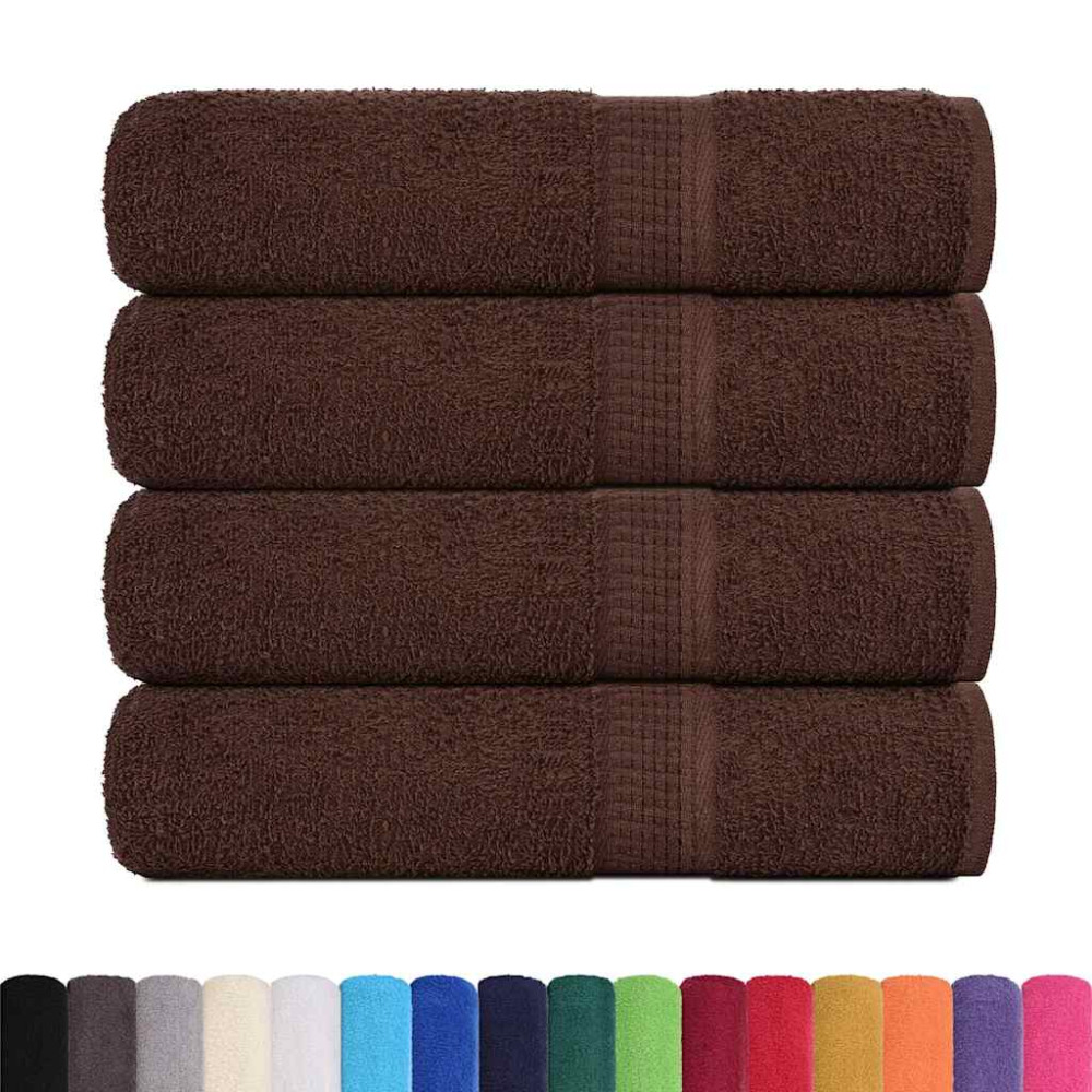Produktbild för Handdukar FROGN 4 st brun 50x100 cm 360 gsm
