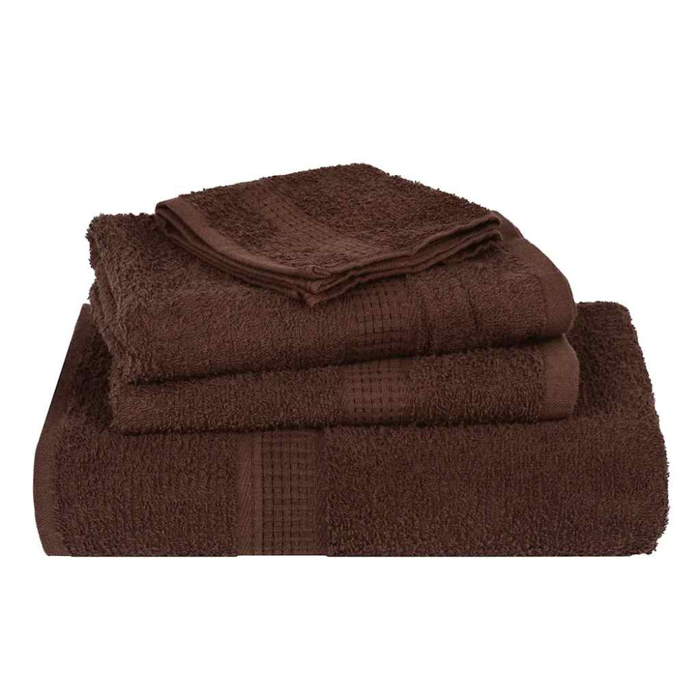 Produktbild för Handdukar FROGN 4 st brun 50x100 cm 360 gsm