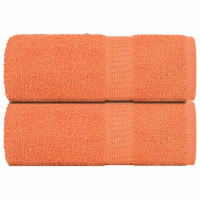 Produktbild för Tvålhanddukar 2 st orange 30x30 cm 360 gsm 100% bomull