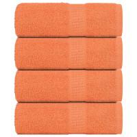 Produktbild för Tvålhanddukar 4 st orange 30x30 cm 360 gsm 100% bomull