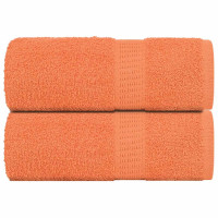 Produktbild för Gästhanddukar 2 st orange 30x50 cm 360 gsm 100% bomull