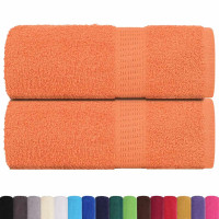 Produktbild för Gästhanddukar 2 st orange 30x50 cm 360 gsm 100% bomull