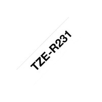 Produktbild för Brother TZe-R231 - bandtejp - 1 kassett(er) - Rulle (1,2 cm x 4 m)