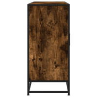 Produktbild för Skänk rökfärgad ek 134x35x76 cm konstruerat trä