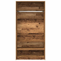Produktbild för Garderob gammalt trä 100x50x200 cm konstruerat trä