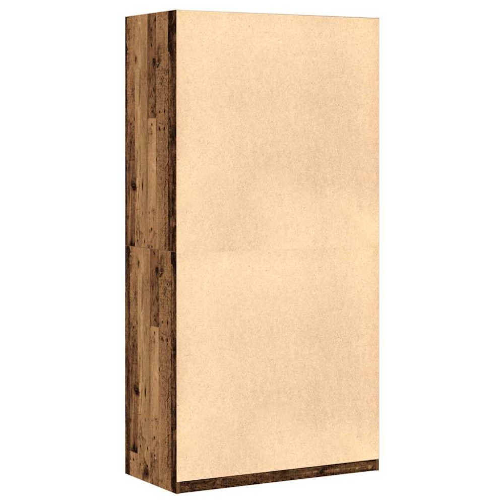 Produktbild för Garderob gammalt trä 100x50x200 cm konstruerat trä