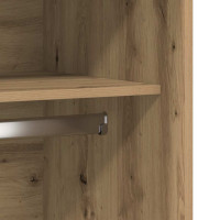Produktbild för Garderob ek 100x50x200 cm konstruerat trä