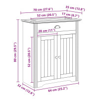 Produktbild för Tvättställsskåp BODO vit 70x35x80 cm