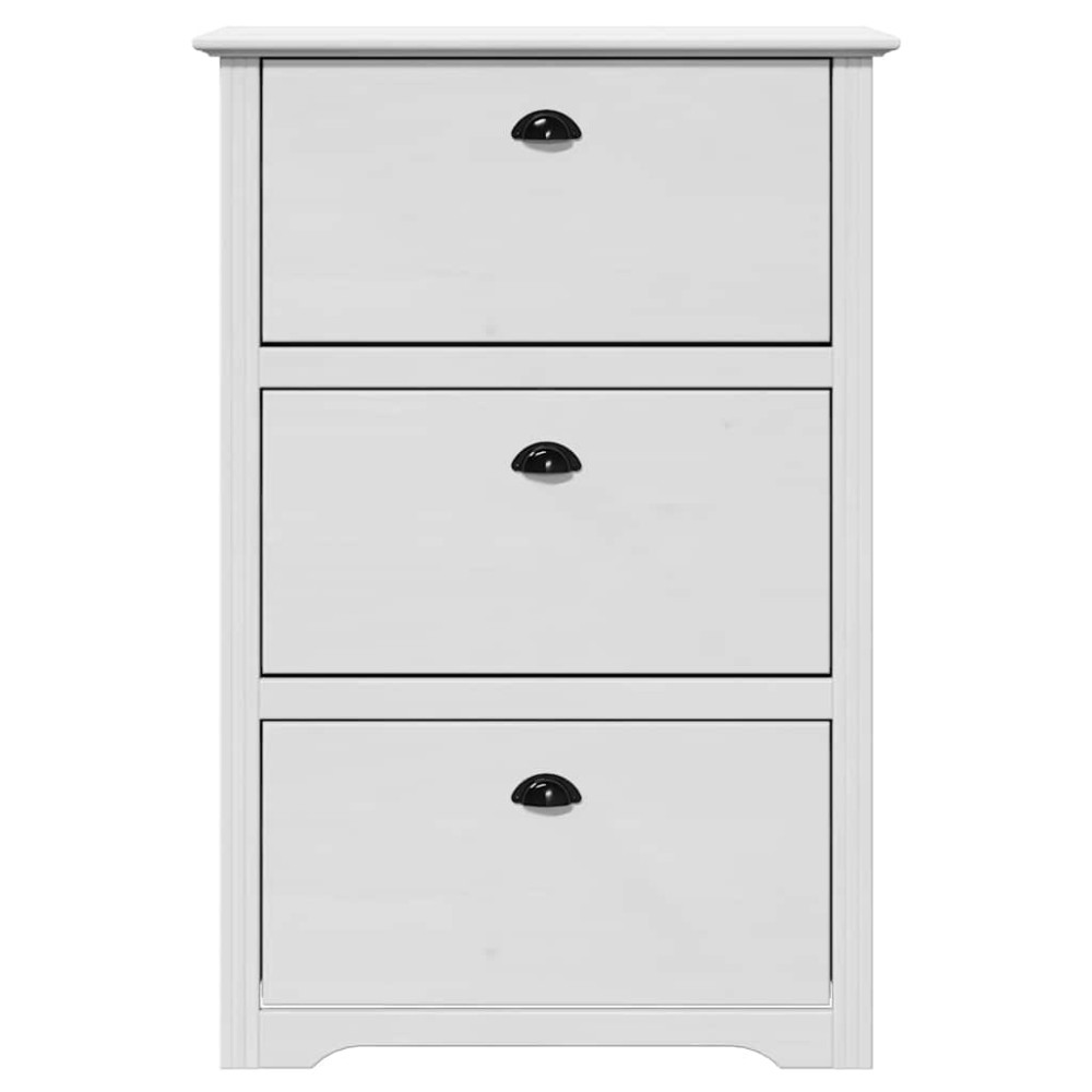 Produktbild för Skohylla BODO vit 80x35x118 cm