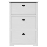 Produktbild för Skohylla BODO vit 80x35x118 cm
