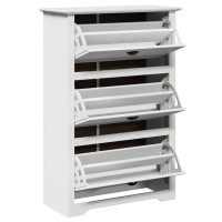 Produktbild för Skohylla BODO vit 80x35x118 cm