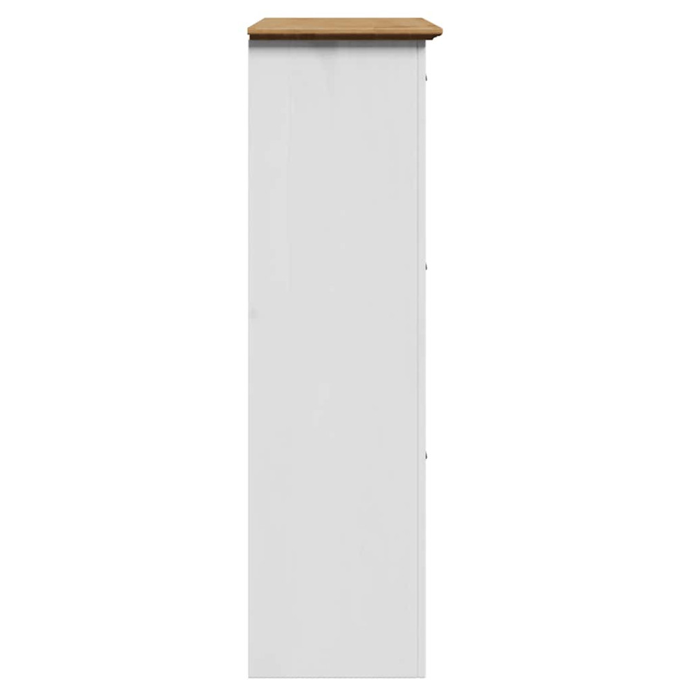 Produktbild för Skohylla BODO vit och brun 80x35x118 cm