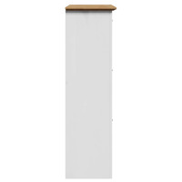 Produktbild för Skohylla BODO vit och brun 80x35x118 cm