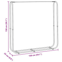 Produktbild för Vedställ med ståltråd 150x25x150 cm galvaniserat stål