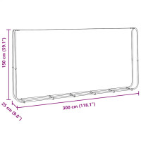 Produktbild för Vedställ med ståltråd 300x25x150 cm galvaniserat stål