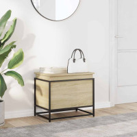 Produktbild för Förvaringslåda med lock sonoma-ek 60x40x51,5 cm konstruerat trä