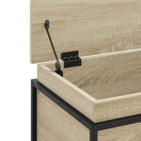 Produktbild för Förvaringslåda med lock sonoma-ek 60x40x51,5 cm konstruerat trä