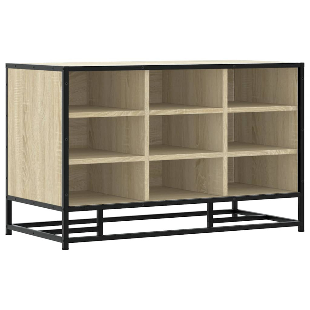 Produktbild för Skobänk sonoma-ek 84x40x53,5 cm konstruerat trä och metall