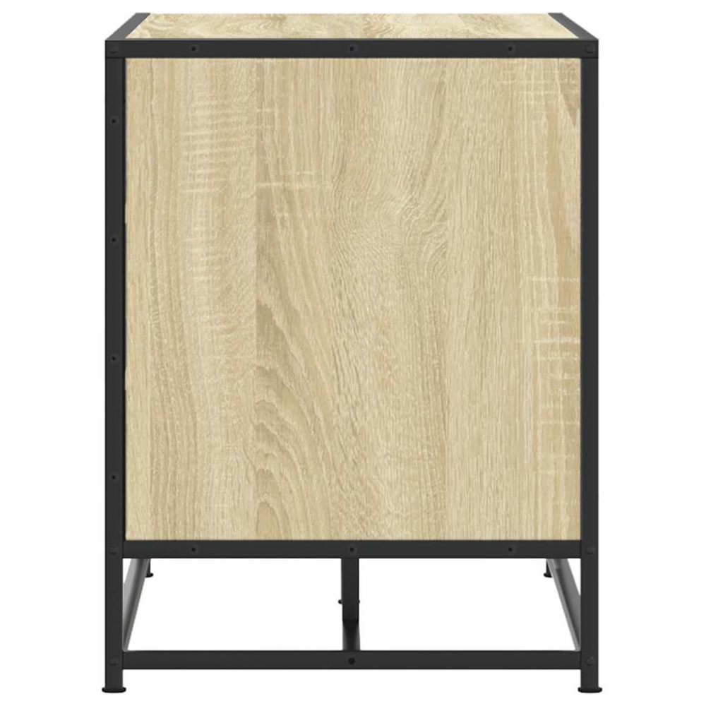 Produktbild för Skobänk sonoma-ek 84x40x53,5 cm konstruerat trä och metall