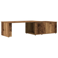 Produktbild för Soffbord åldrat trä 150x50x35 cm konstruerat trä