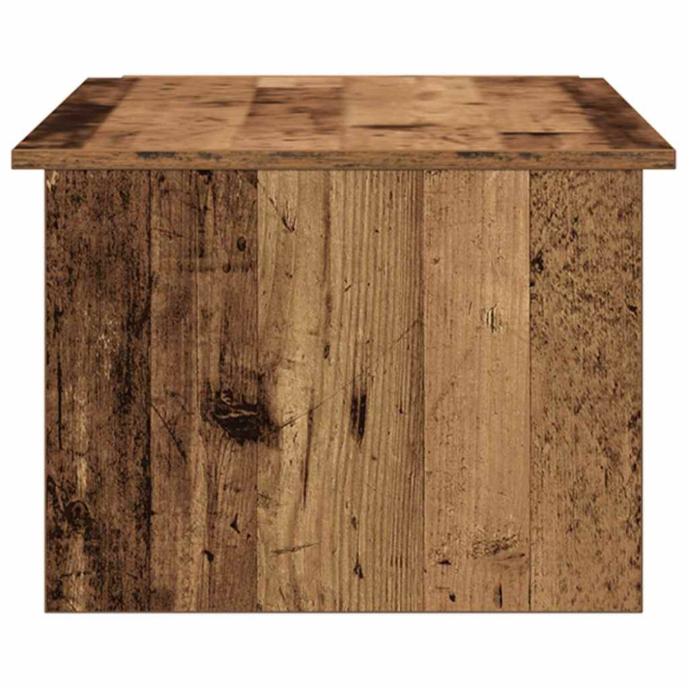 Produktbild för Soffbord åldrat trä 150x50x35 cm konstruerat trä