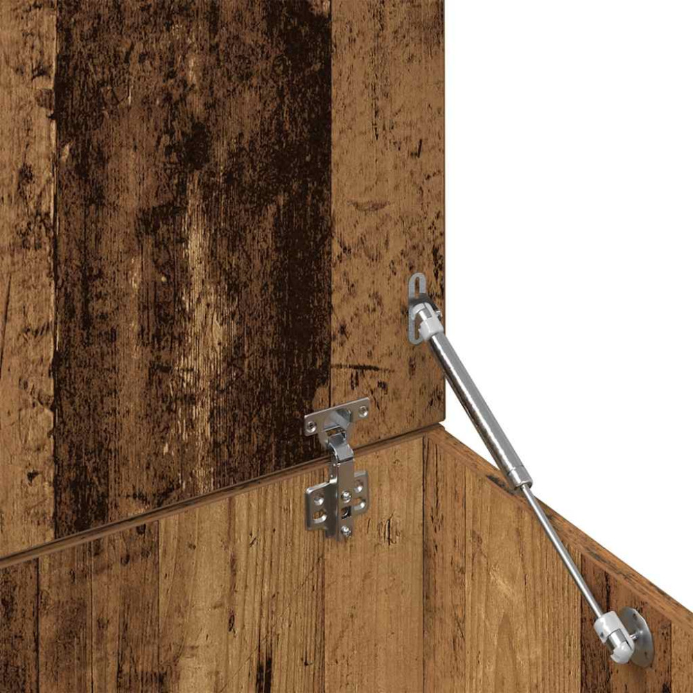 Produktbild för Soffbord åldrat trä 150x50x35 cm konstruerat trä