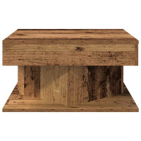 Produktbild för Soffbord åldrat trä 55x55x30 cm konstruerat trä